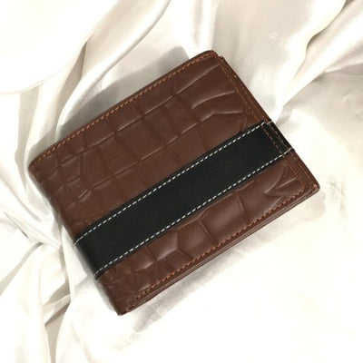 Urban crocodile Style Leather bi-fold Wallet for Men