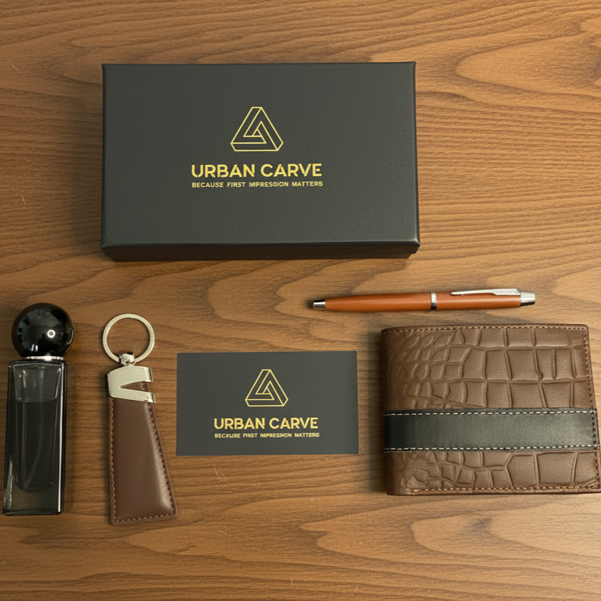 Celebrate in Style: Premium Gift Box for Him | Premium Perfume | Executive Pen | Croc Textured Wallet | Keychain