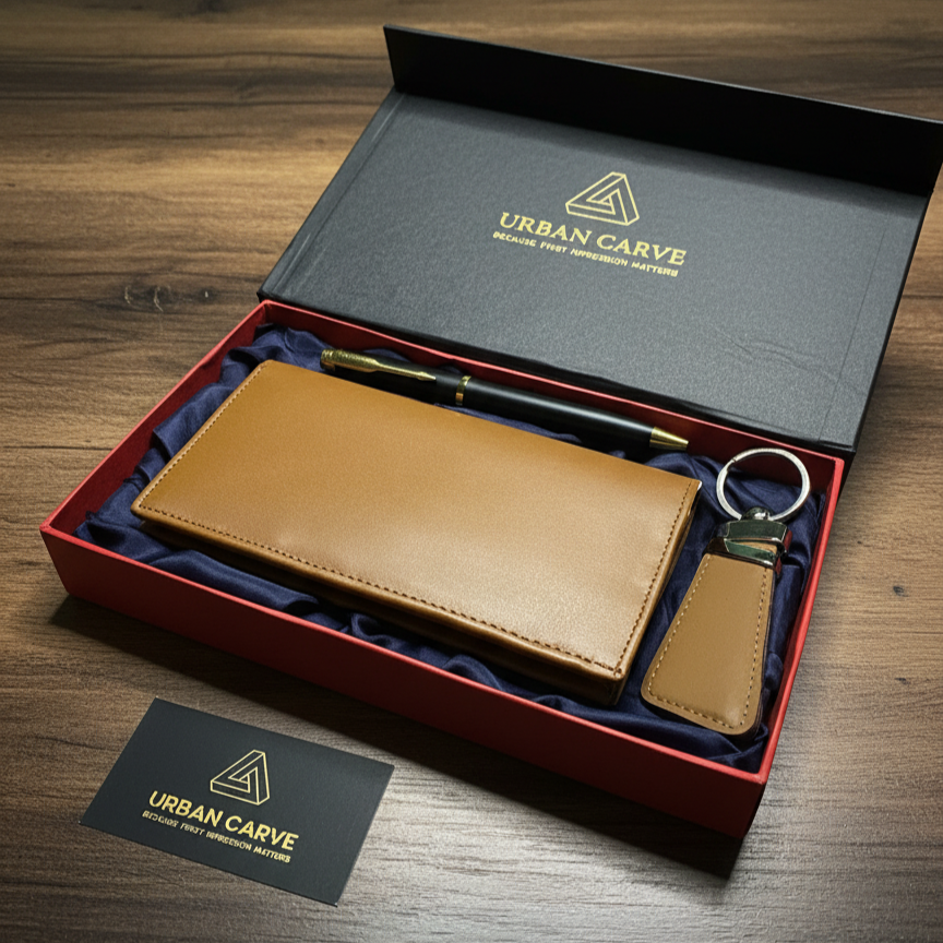 Perfect Trio – Long Wallet , Keychain and Pen - The Ultimate Gifting Experience