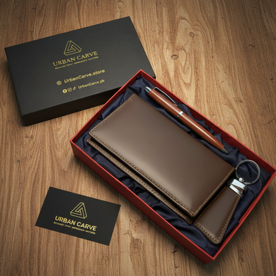 Perfect Trio – Long Wallet , Keychain and Pen - The Ultimate Gifting Experience