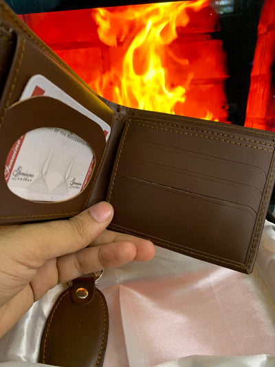 Sophisticated Gift Set for Him – Leather Wallet, Keychain & Pen