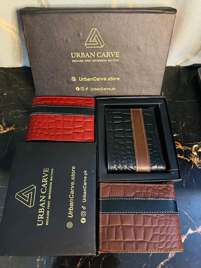 Urban crocodile Style Leather bi-fold Wallet for Men