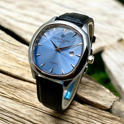 Patek Philippe Master Lock Watch – Date Function with Genuine Leather Strap