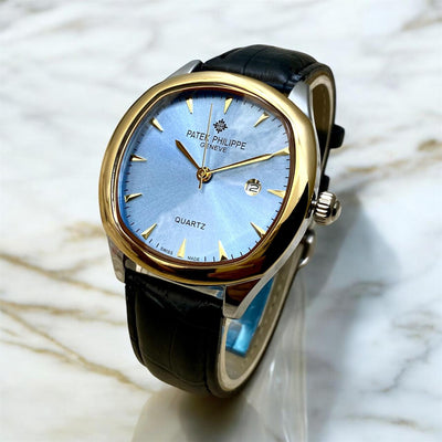 Patek Philippe Master Lock Watch – Date Function with Genuine Leather Strap