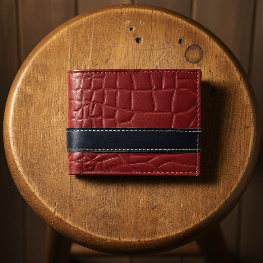 Urban crocodile Style Leather bi-fold Wallet for Men