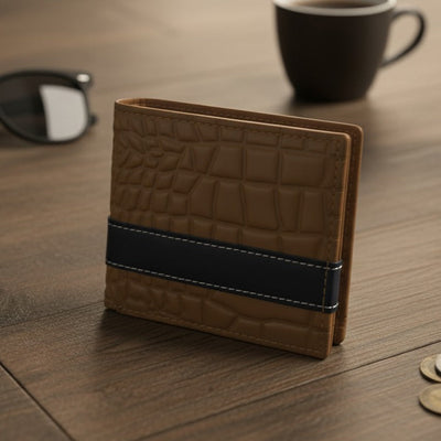 Urban crocodile Style Leather bi-fold Wallet for Men
