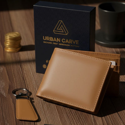 Wallet & Keychain Set – Minimalist Leather Combo