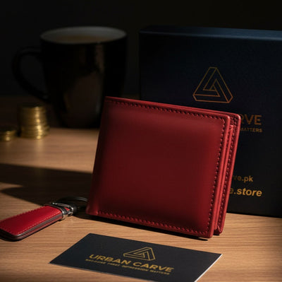 Wallet & Keychain Set – Minimalist Leather Combo