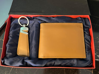 Wallet & Keychain Set – Minimalist Leather Combo