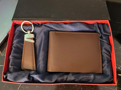 Wallet & Keychain Set – Minimalist Leather Combo